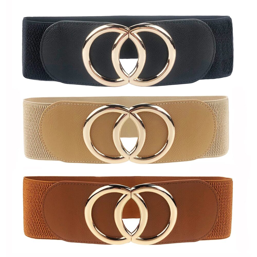 4122 Women's Elastic Wide Stretchy Waist Cinch Belt Waistband For Dresses
